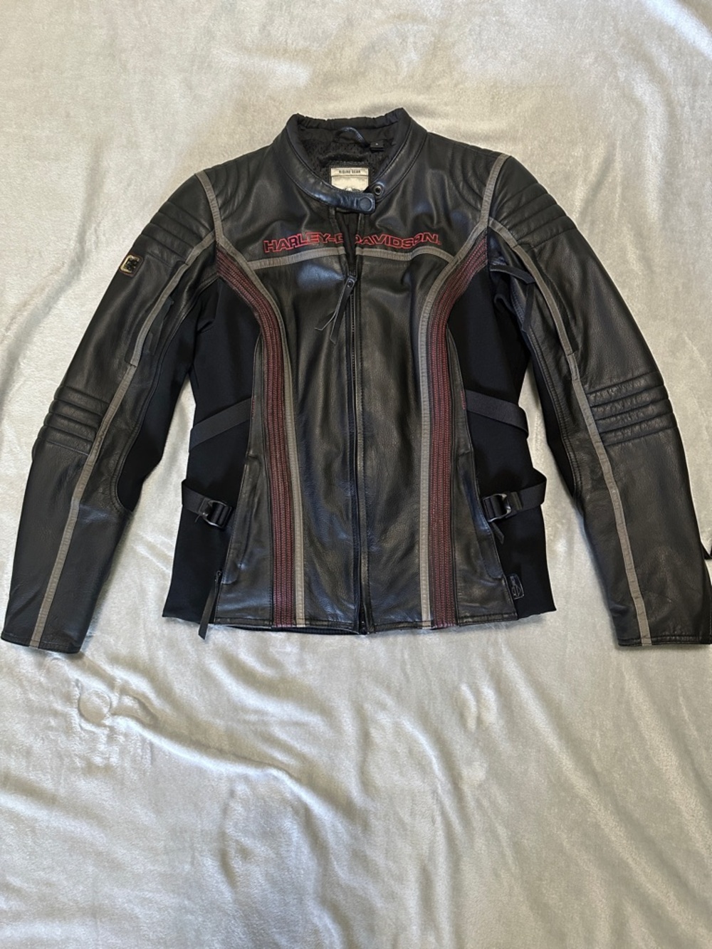Harley-Davidson Black Jacket with Maroon Trim